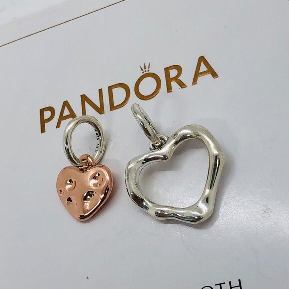 ✨🔥Pandora Joined Hearts Dangle Charm - Picture 2 of 5